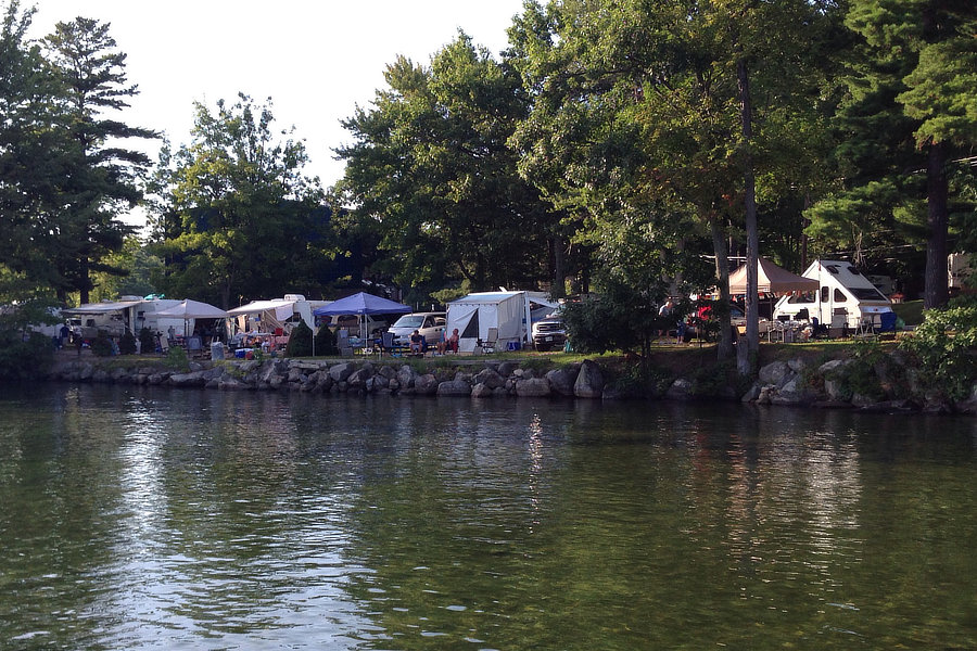 campsites on the shore